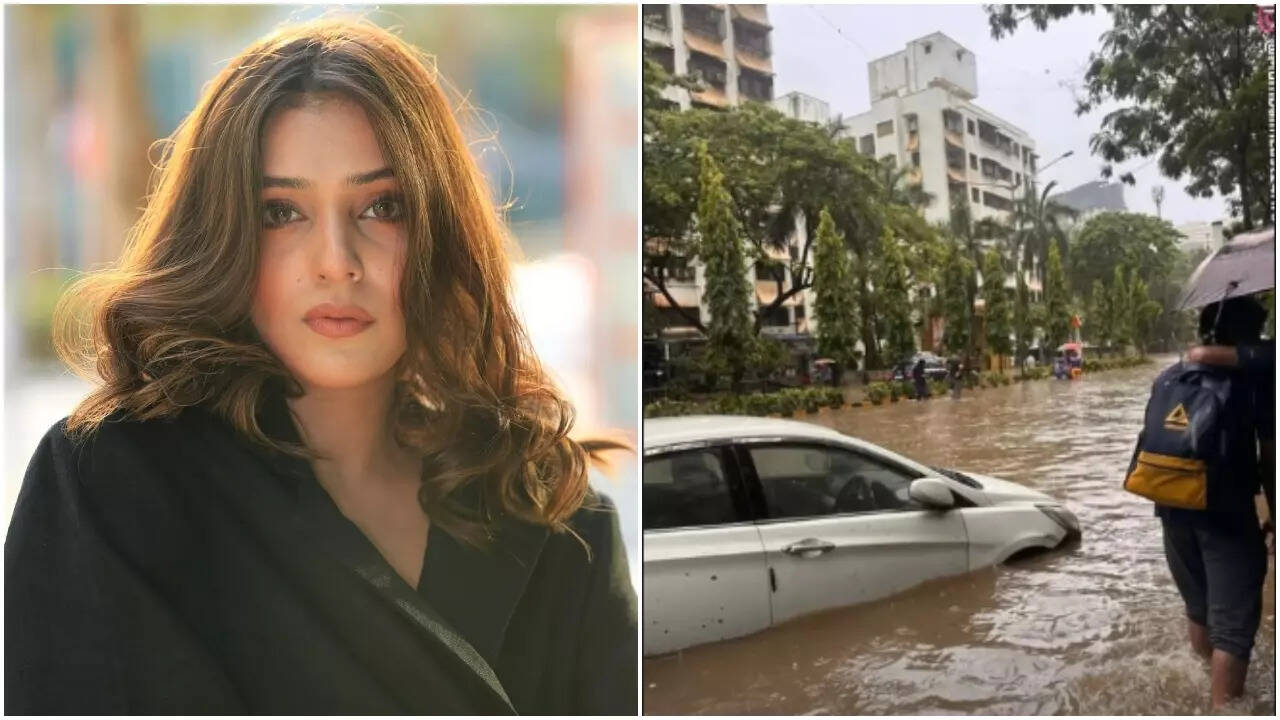 RJ Mahvash stuck in Mumbai’s heavy rain
