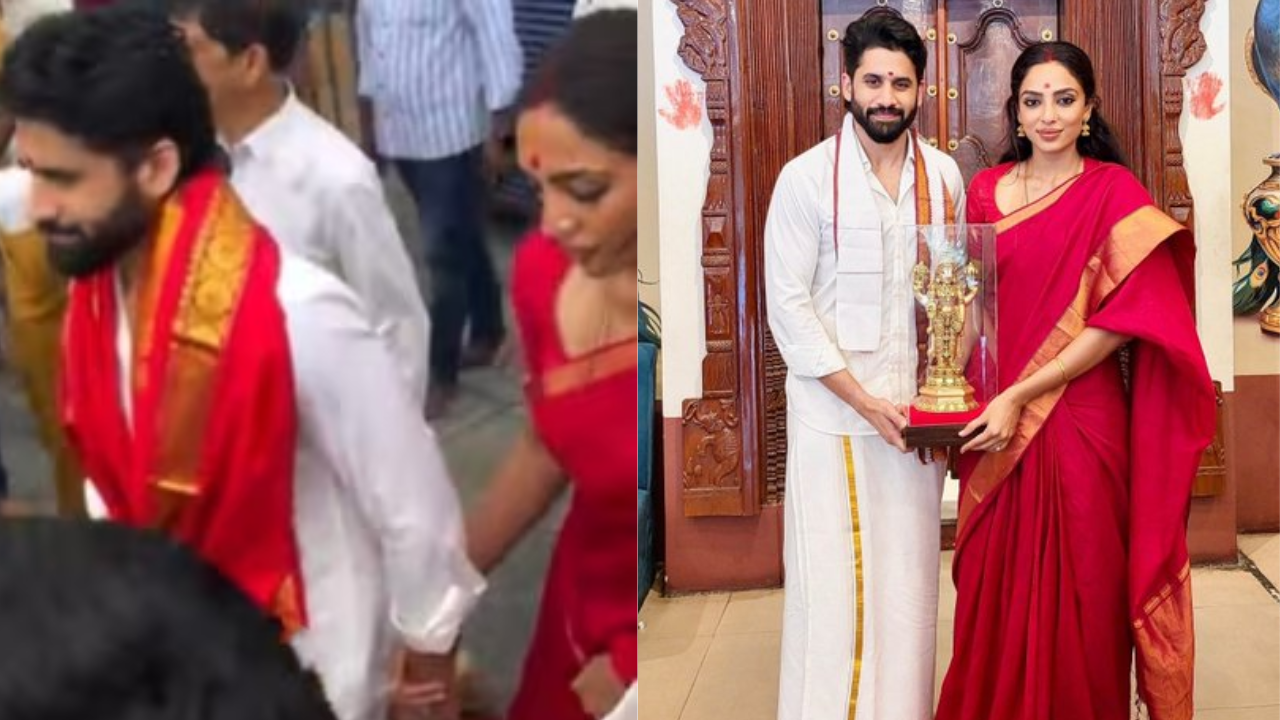 Naga Chaitanya, Sobhita seek blessings at Tirumala
