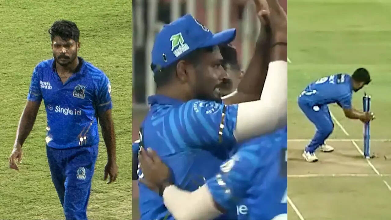 Sanju Samson and brother combine to take team's first wicket of KCL season - Watch
