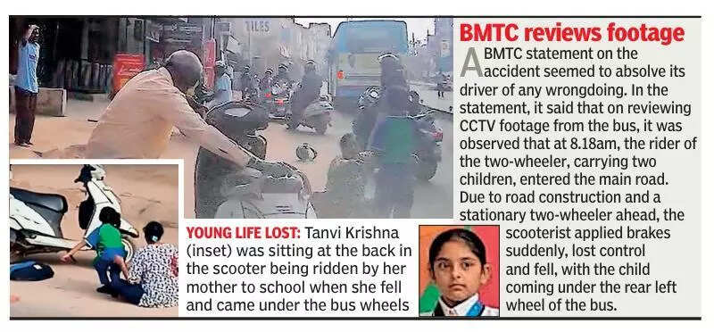 Schoolgirl crushed to death by bus on eve of her 11th birthday in Bengaluru