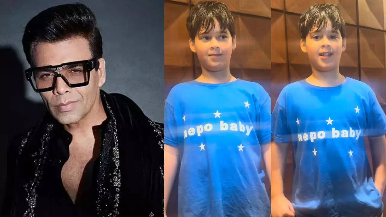 Karan Johar's son Yash rocks a ‘nepo baby’ tee: VIDEO