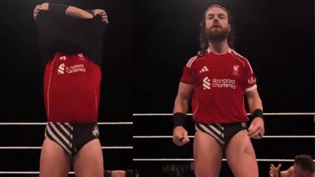 Watch: WWE Wrestler unveils Liverpool jersey in ring - name on back stuns fans