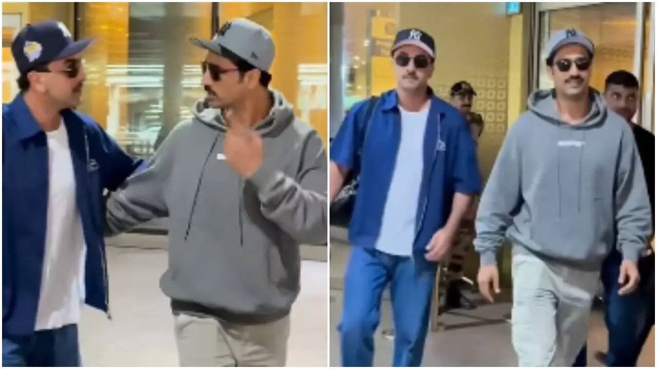 Ranbir Kapoor and Vicky Kaushal share a warm hug