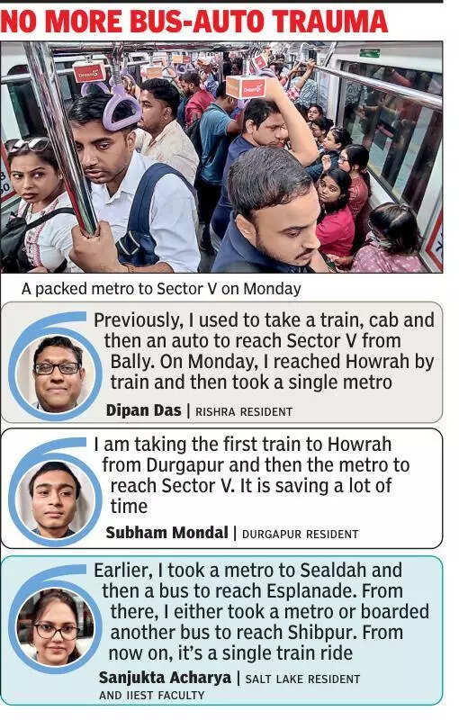 Direct metro link helps Sector V employeesskirt break-journey pain