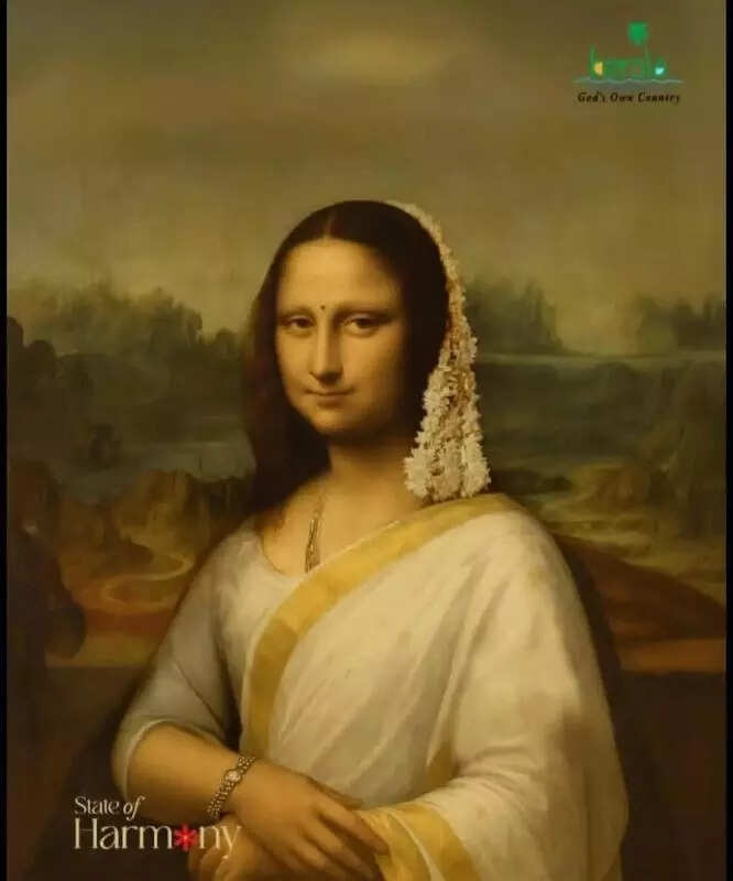 Kasavu-clad Mona Lisa welcomes Onam