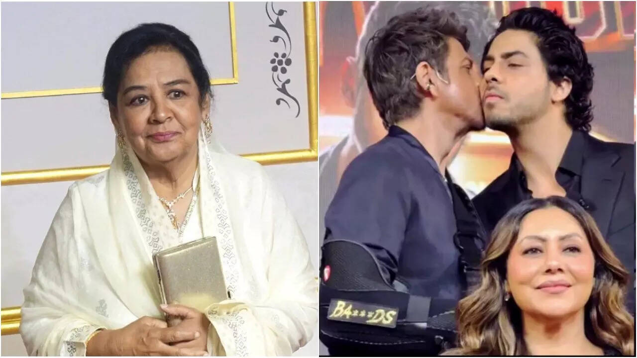 Farida Jalal blesses Aryan ahead of directorial debut