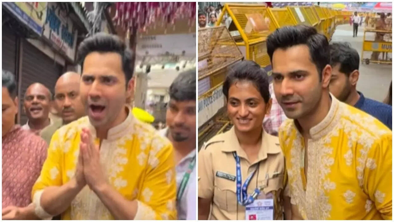 Varun Dhawan seeks blessings at Lalbaugcha Raja: Video