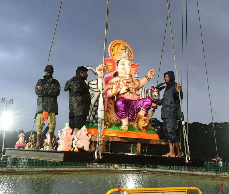 3 lakh Ganesha idols immersed in two days in Bengaluru, South zone tops