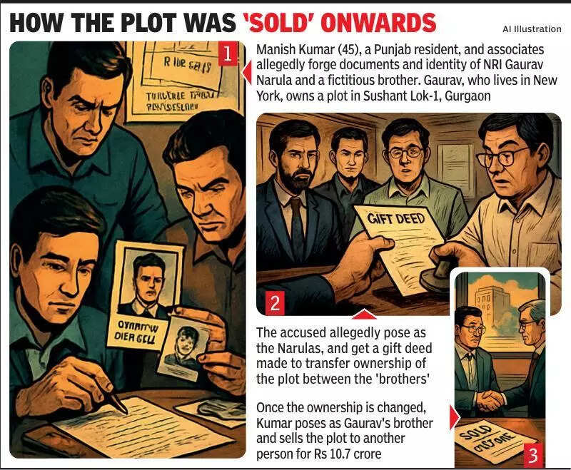 New York-based man’s Gurgaon plot sold for Rs 10 crore through fake gift deed