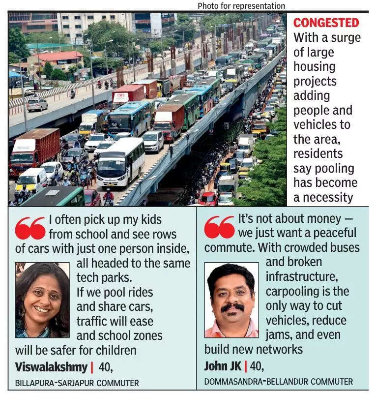 Pooling power in Bengaluru: Sarjapur neighbours tackle traffic together