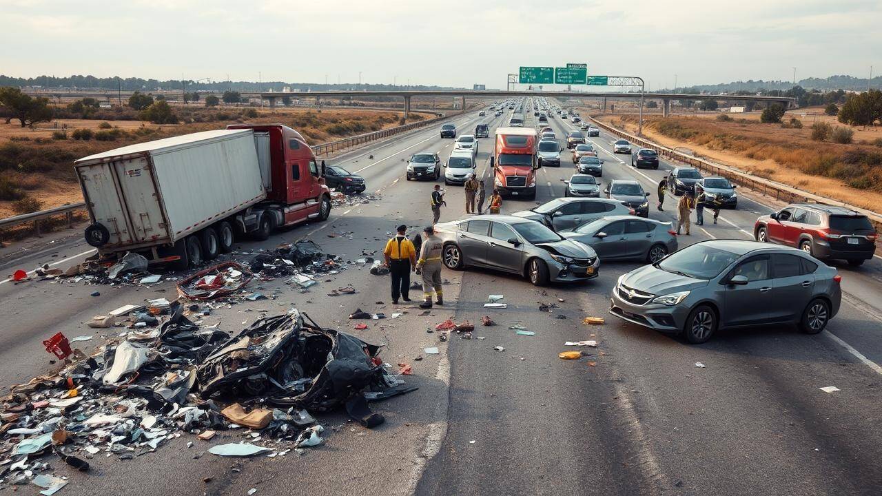 Texas I-20 crash: 17 hospitalised after tractor-trailers and cars collide; highway shut