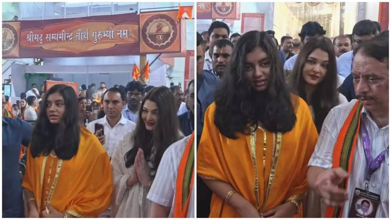 Aishwarya and daughter Aaradhya seek Bappa's blessings