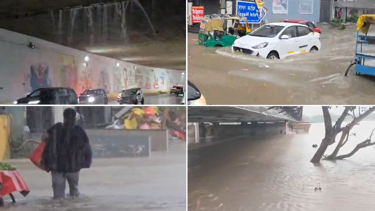 Leaking flyover; flooded streets: Rain cripples Delhi-NCR; 10 videos reveal havoc