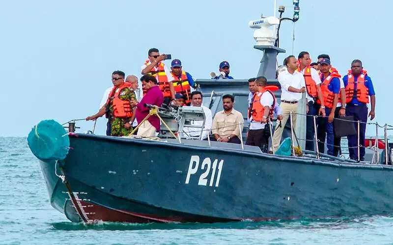 Sri Lankan prez 'inspects' Katchatheevu island visit days after Vijay's remarks