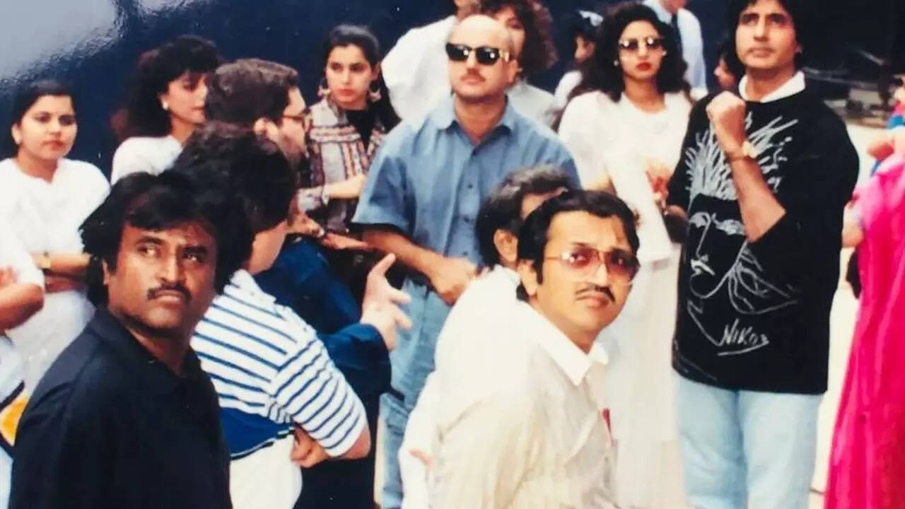 Rajinikanth, Sridevi, Amitabh and Anupam in one frame