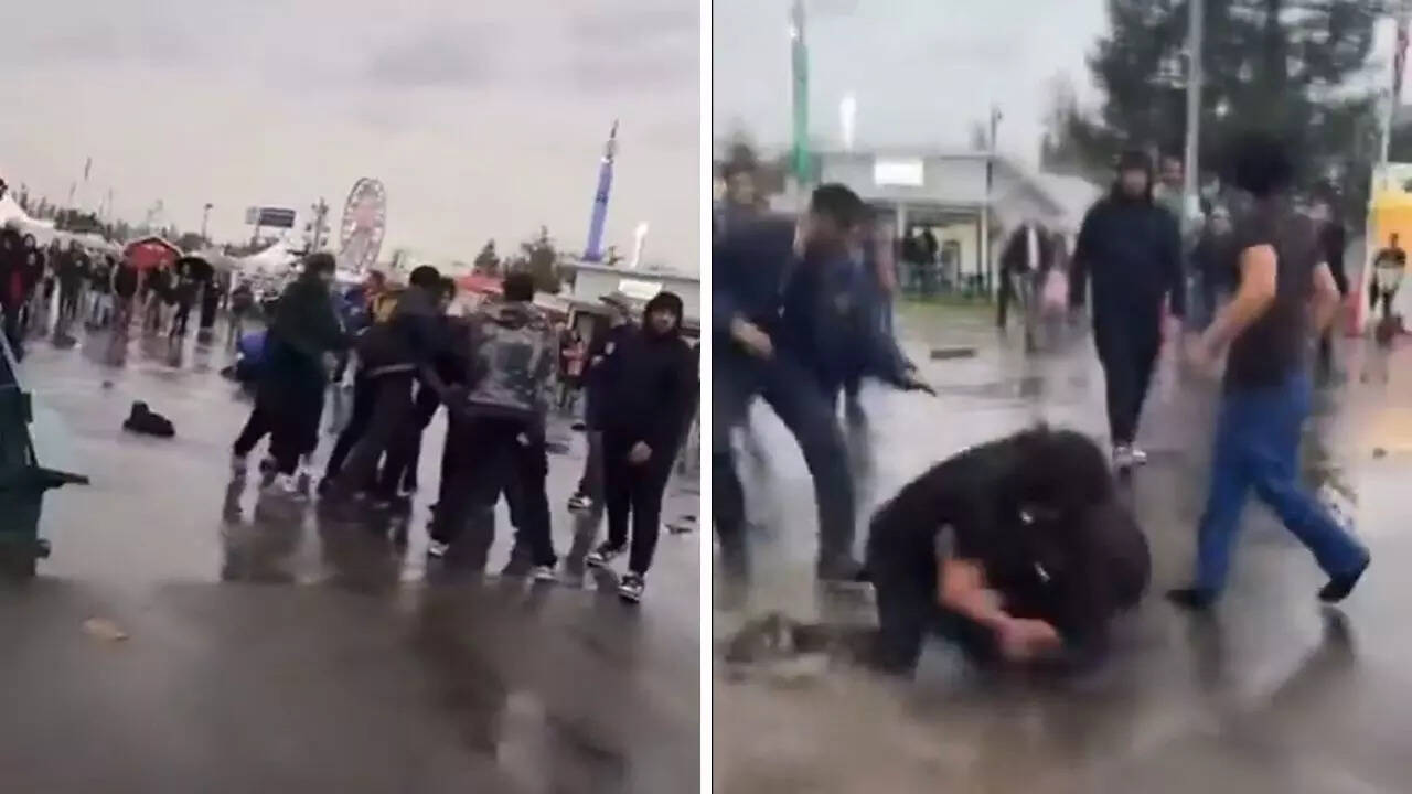 Chaos at Alaska fair: Armed man brandishes weapon, 24-year-old fights heroically to disarm suspect - video