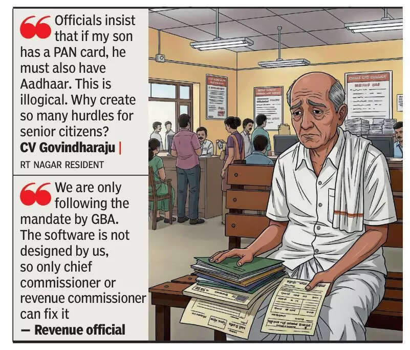 Senior citizens struggle for e-khata as Greater Bengaluru Authority insists on Aadhaar for NRI homeowners