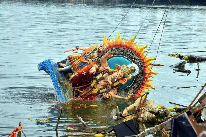 City finds comfort in baby ponds for Ganesh Visarjan