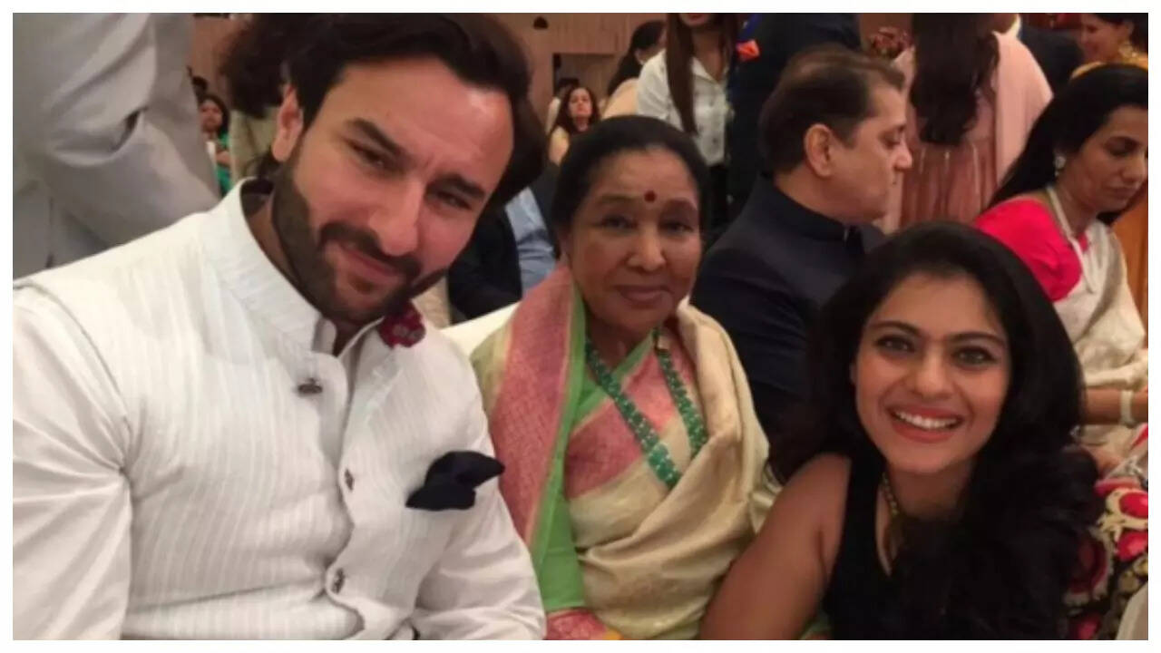 Kajol's b'day wish for Asha Bhosle, shares pic with her and Saif