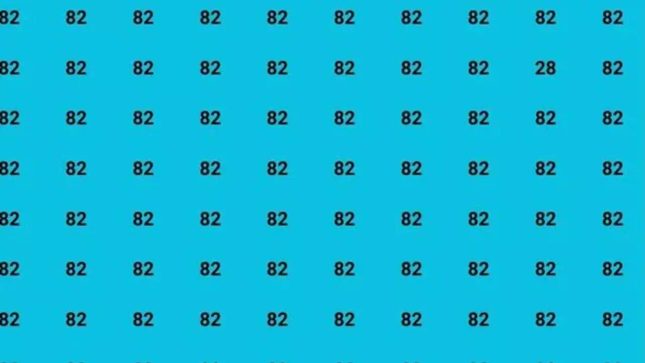 Optical Illusion: Can you spot the hidden 28 among the 82s in 7 seconds?