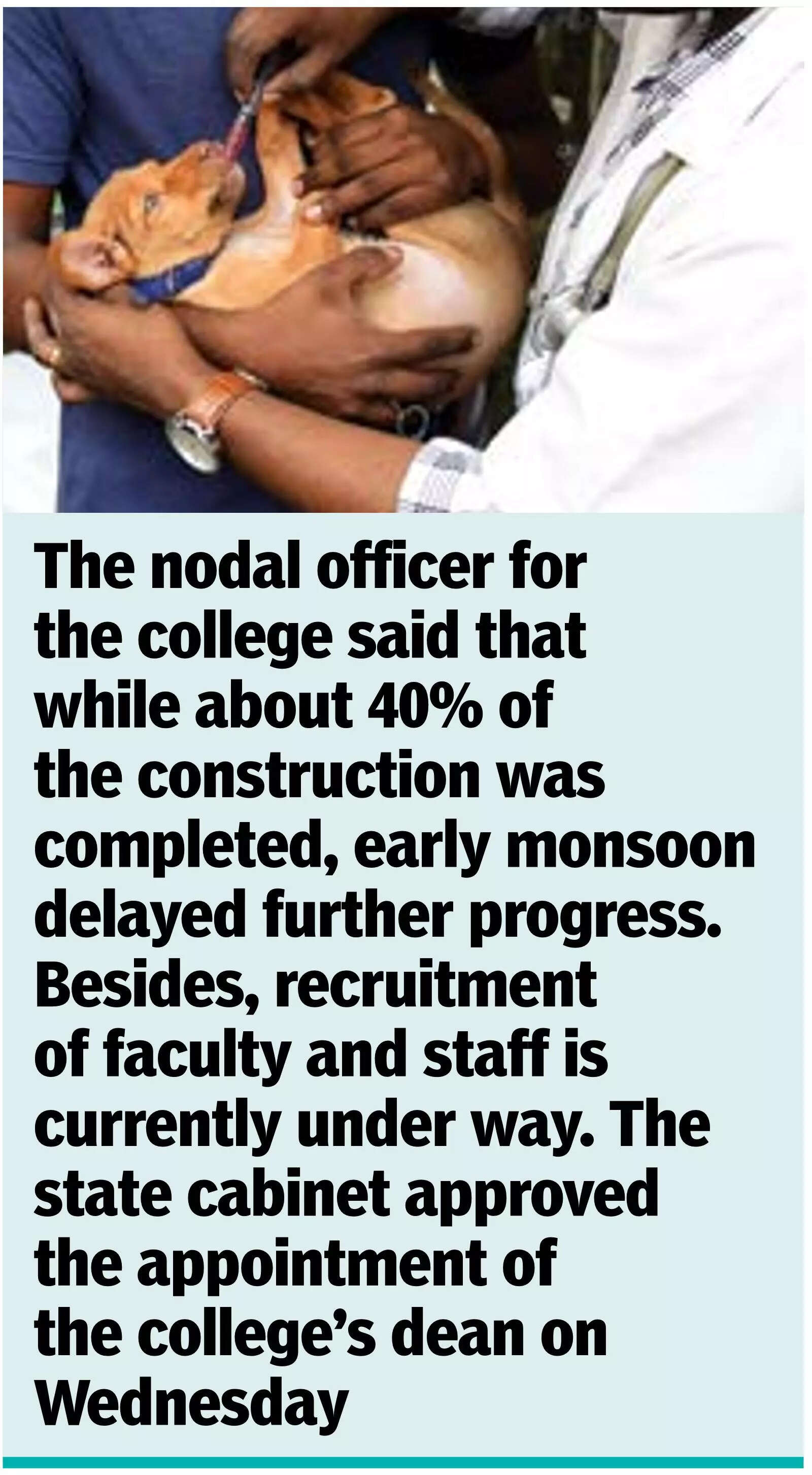 State defers launch of Goa vet college to next academic year