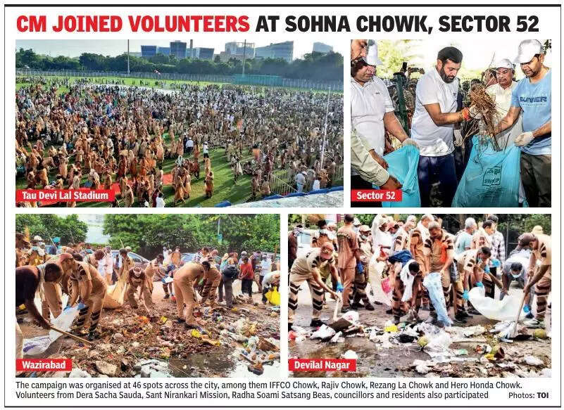 2.8k tonnes of garbage cleared from roads in 1-day mega sweeping drive in Gurgaon