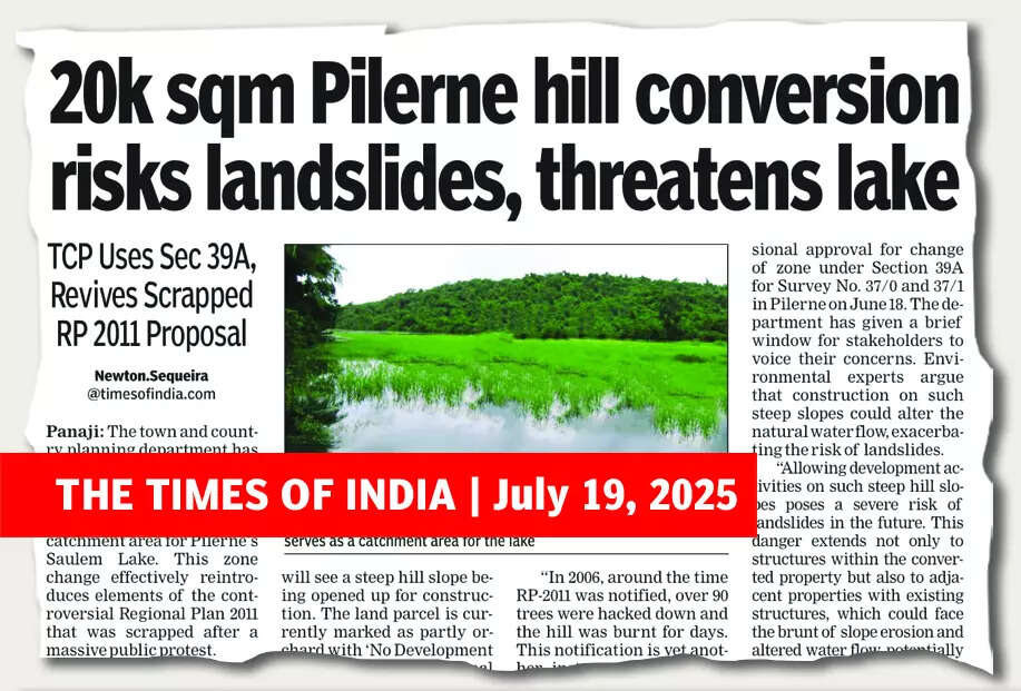 NGT notice to Goa govt on TOI’s hill-cutting report