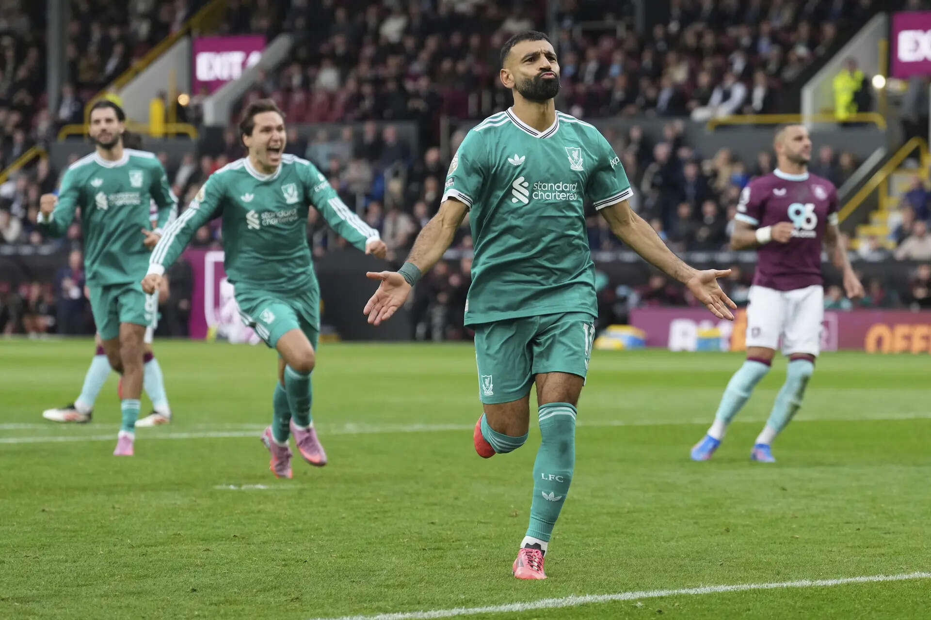 Premier League: Late Mo Salah strike saves Liverpool, club set record vs Burnley