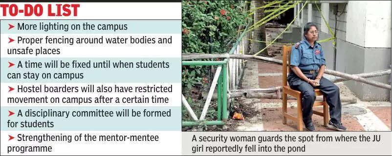 JU plans fenced ponds, time limits, more lights