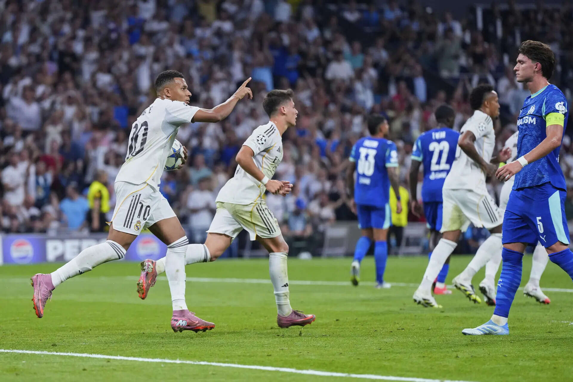 Real Madrid reach 200 Champions League wins as Mbappe scores twice against Marseille