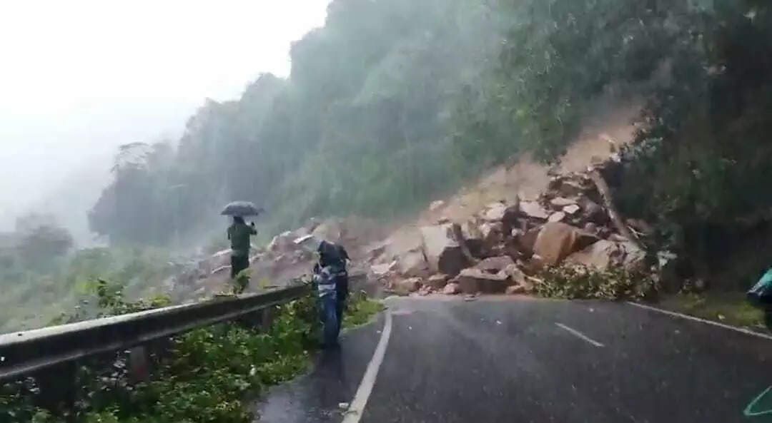 National Highways Authority of India begins repair work on damaged Kalinga Ghat stretch