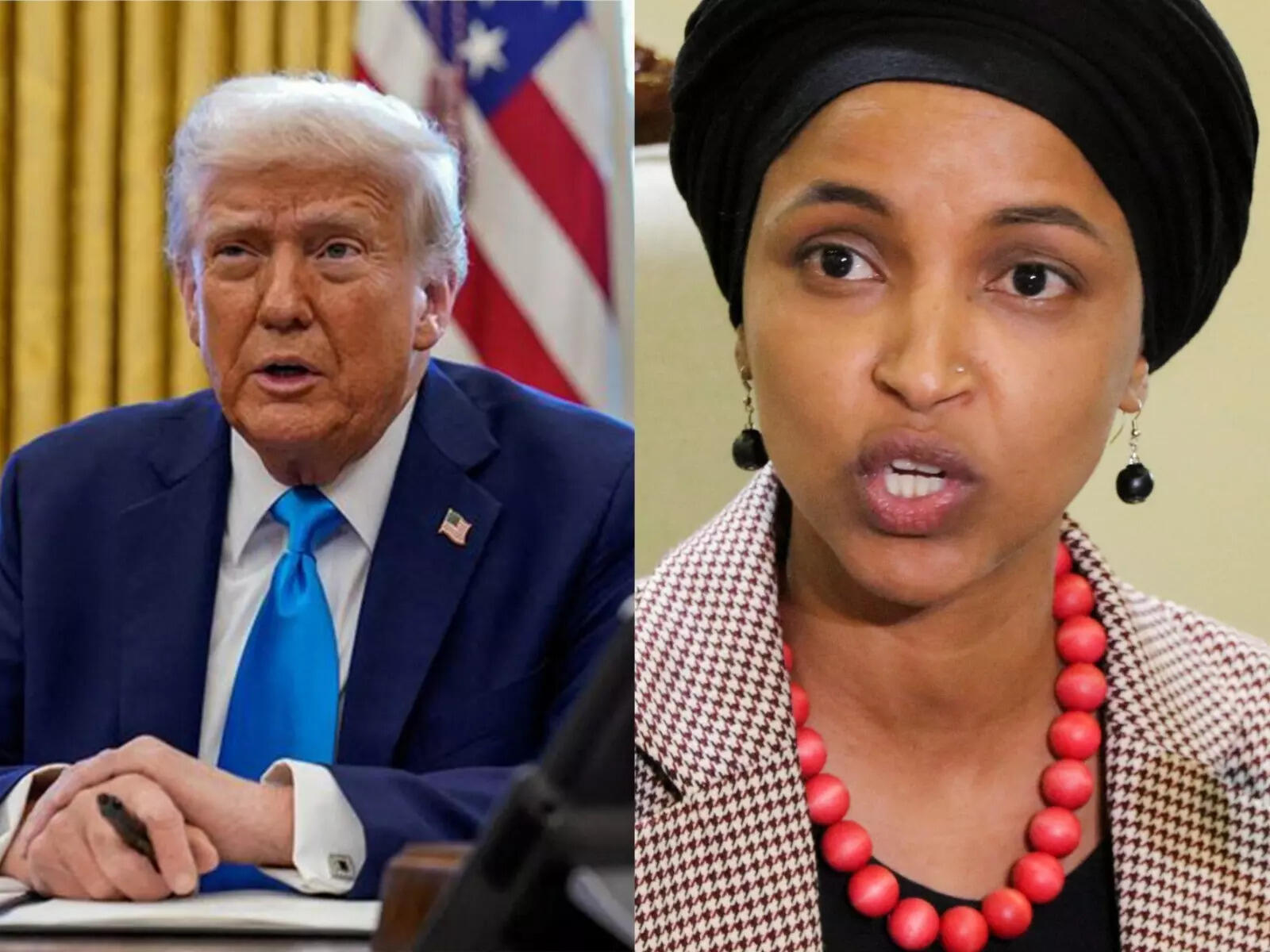 'They come from places with nothing, then lecture us': Trump lashes out at Ilhan Omar