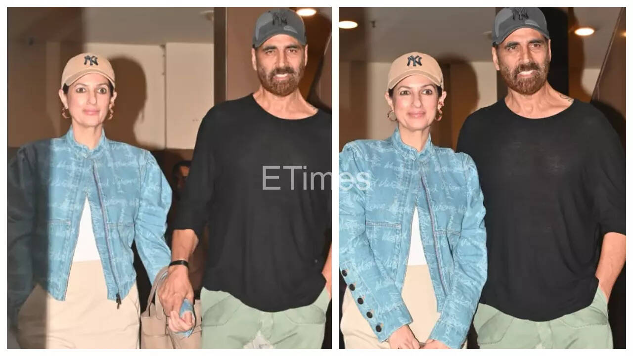 Akshay steps out with wife Twinkle for a movie night: PICS