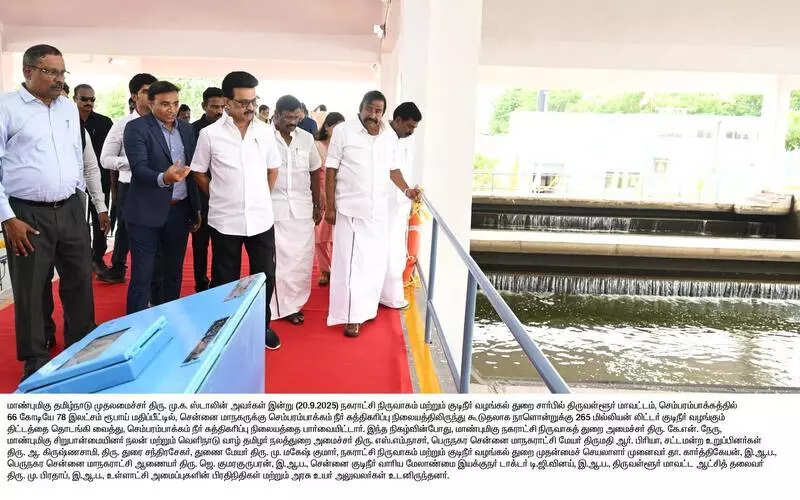 CM inaugurates upgraded Chembarambakkam plant