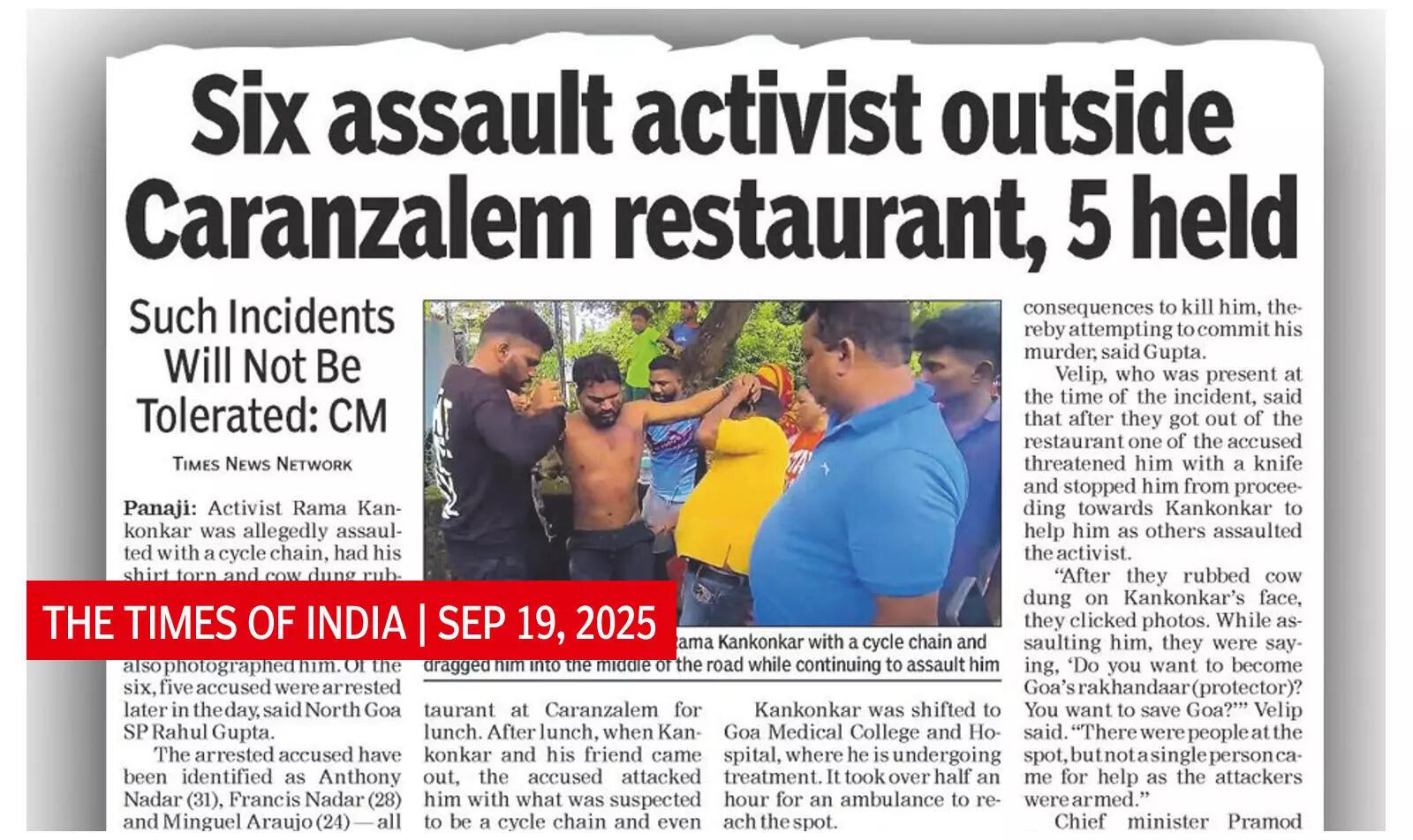 Cops struggle to find motive in Kankonkar’s assault case