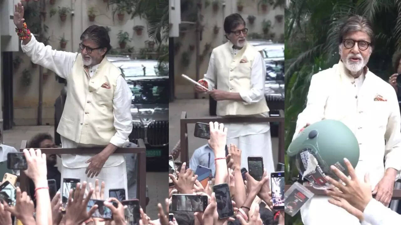 Amitabh Bachchan celebrates Navratri with fans: WATCH