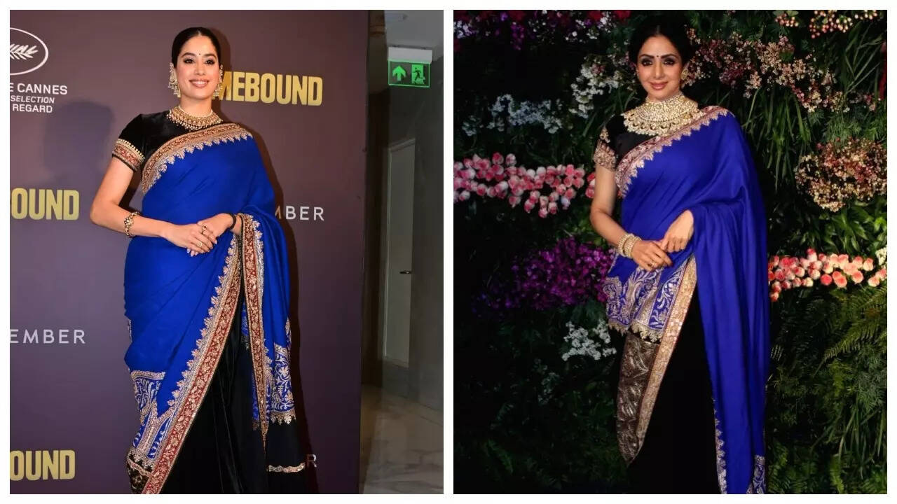 Janhvi wears Sridevi's saree to Homebound premiere: PICS