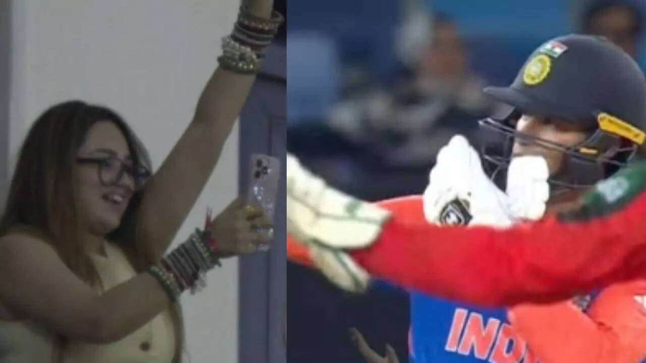 IND vs BAN: Abhishek blows a kiss towards stands, it was for...