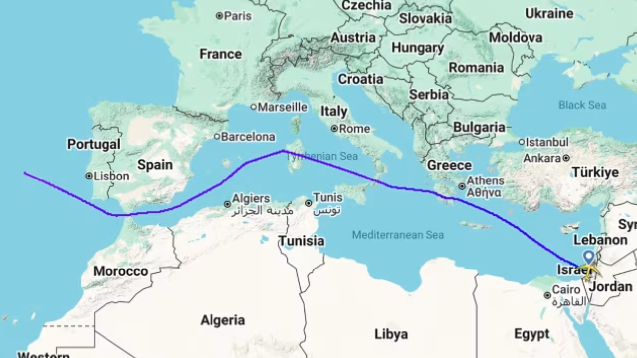 Odd flight path: Israeli PM Netanyahu’s plane skirts Europe, takes long Atlantic route; here’s why