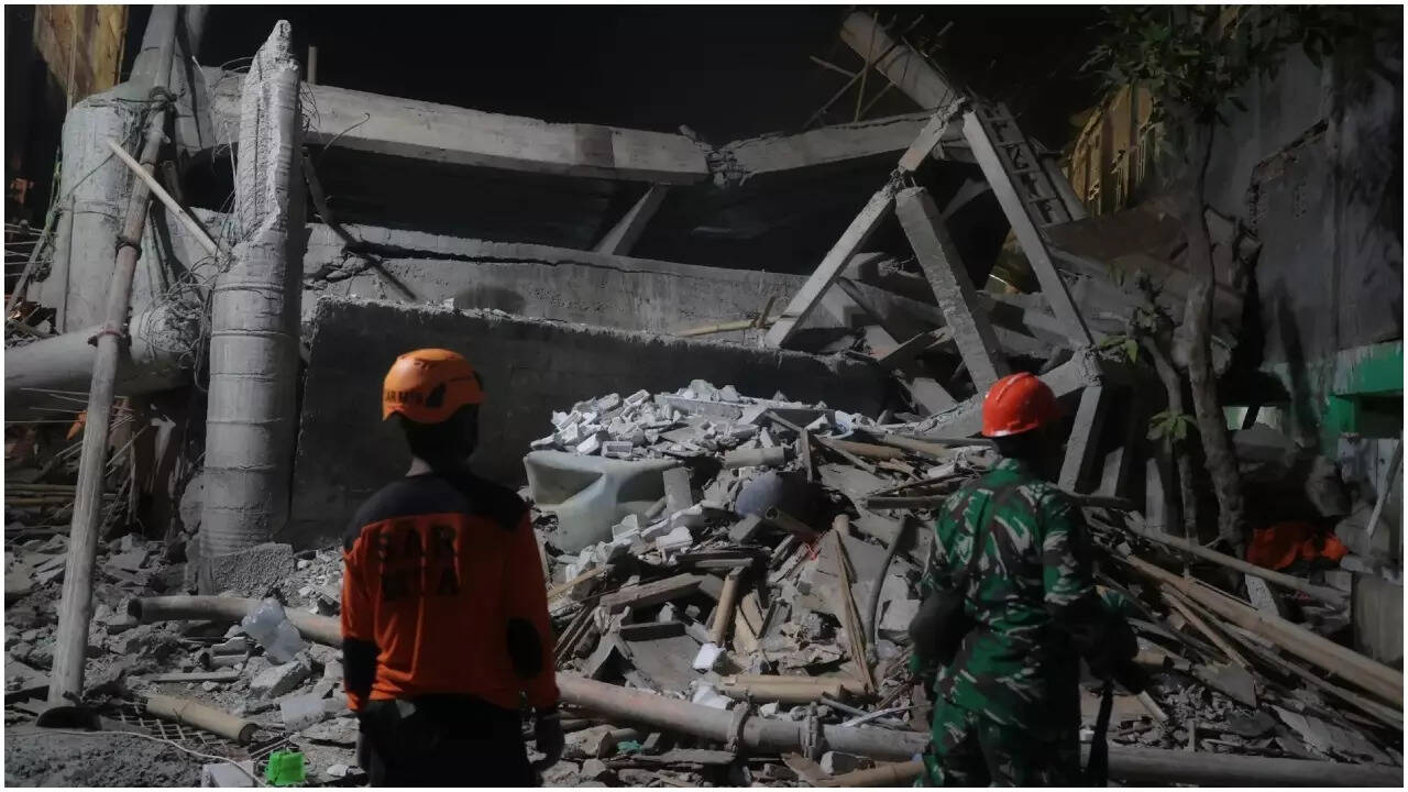 Indonesia: 65 students trapped as school building collapses; 1 dead