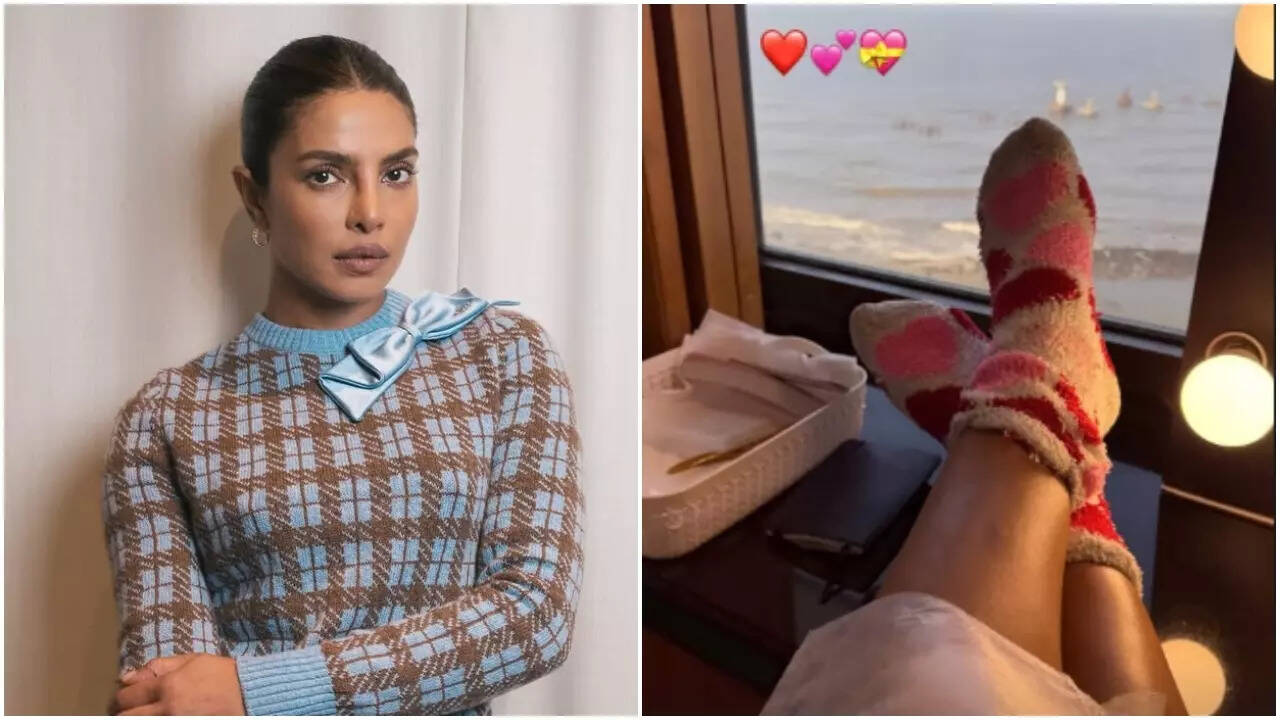 Priyanka enjoys a timeless view of the Mumbai skyline