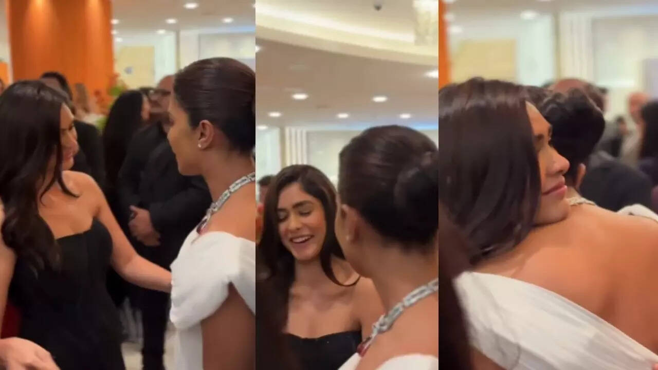 Mrunal Thakur gets teary eyed as she hugs Priyanka: VIDEO