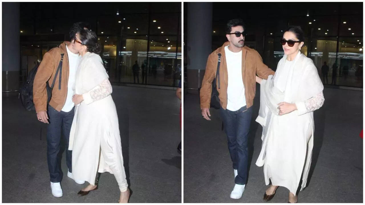 Ranbir and Deepika spotted exchanging hugs and smiles again