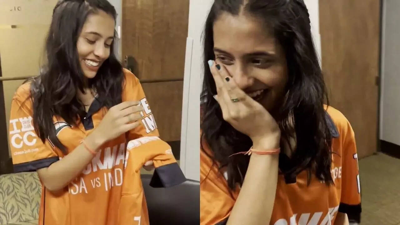 'So sad!': Divya Deshmukh reacts to hilarious typo on her jersey - Watch