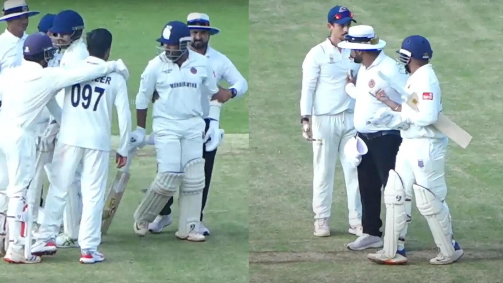 Tempers flare! Prithvi loses cool, swings bat at Musheer - Watch