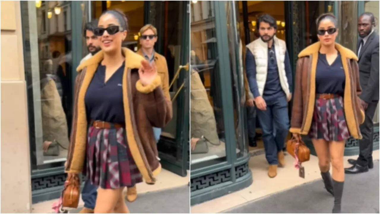 Pics: Janhvi-Shikhar get spotted exiting luxury store in Paris