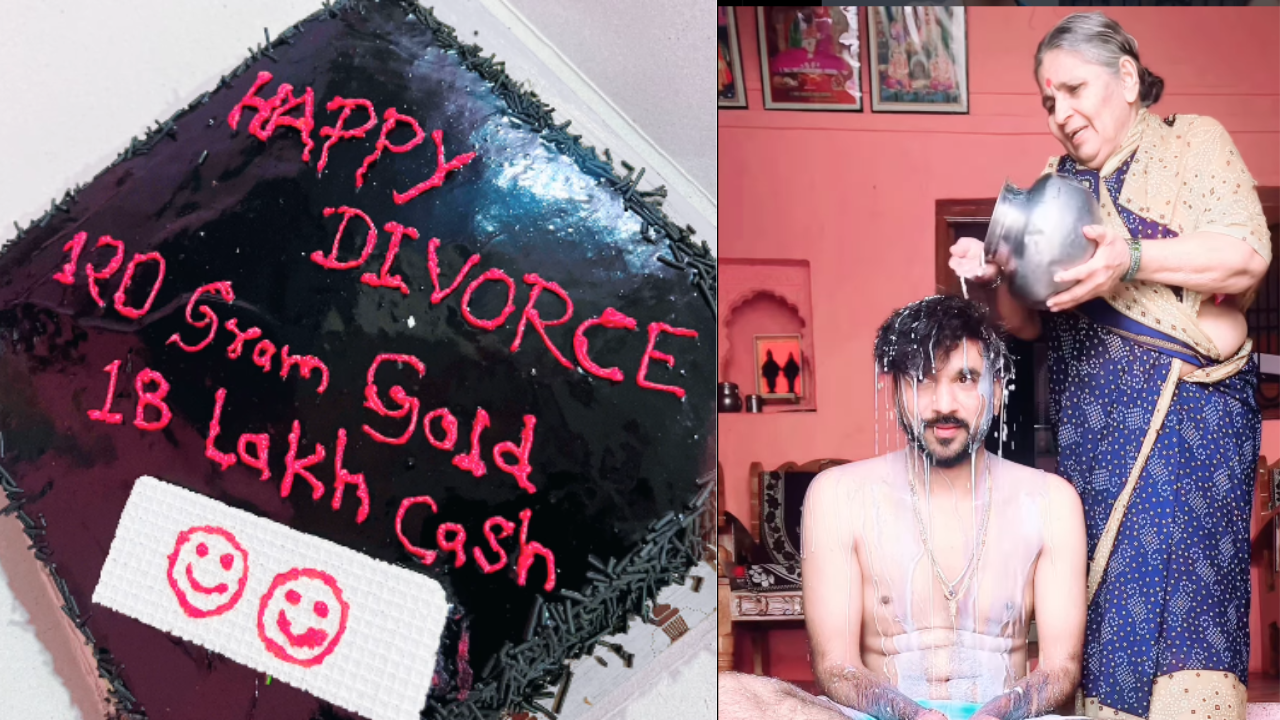 'Single khush hoon': Man performs 'shuddhi' milk bath ritual after divorce – Watch