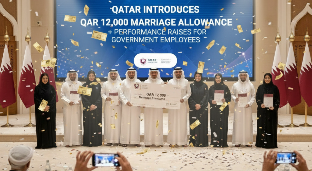 Qatar to grant QAR 12,000 marriage allowance, up to 150% pay raises for top-performing employees under new law