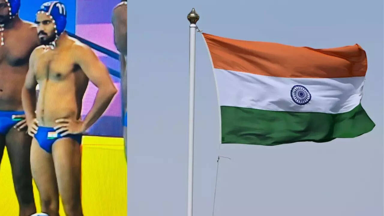 Controversy! IND water polo team display tricolour on trunks; sparks outrage