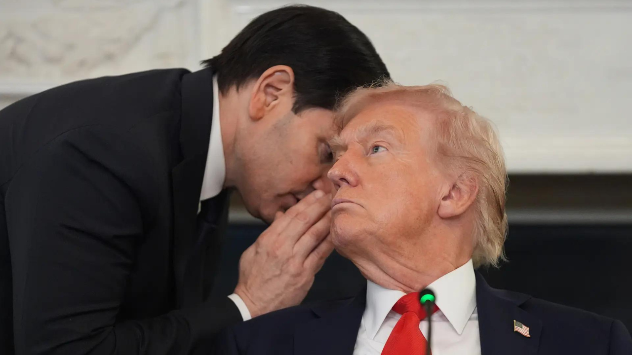 ‘Great day’: Video captures Rubio whispering, passing urgent note to Trump on Israel-Gaza breakthrough; hostages to be freed on Monday